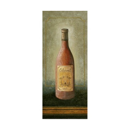 Pablo Esteban 'A Bottle Of Cabernet' Canvas Art,20x47